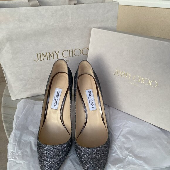 JIMMY CHOO ROMY ANTHRACITE SHOES SIZE 42!!!! $275 - Picture 2 of 9